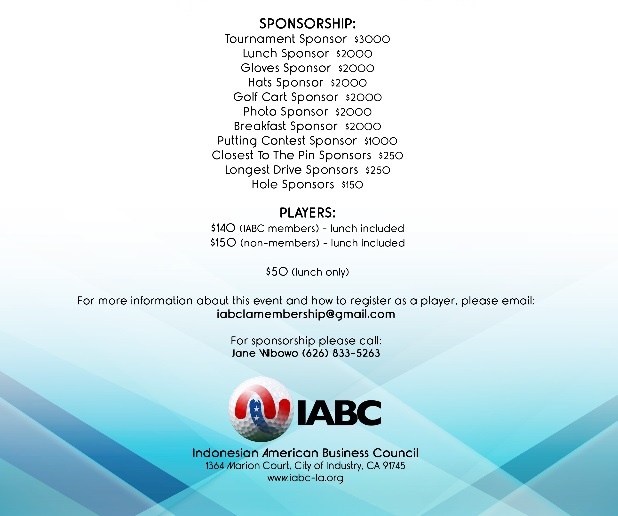 Indonesian American Business Council 4th Annul Golf Tournament